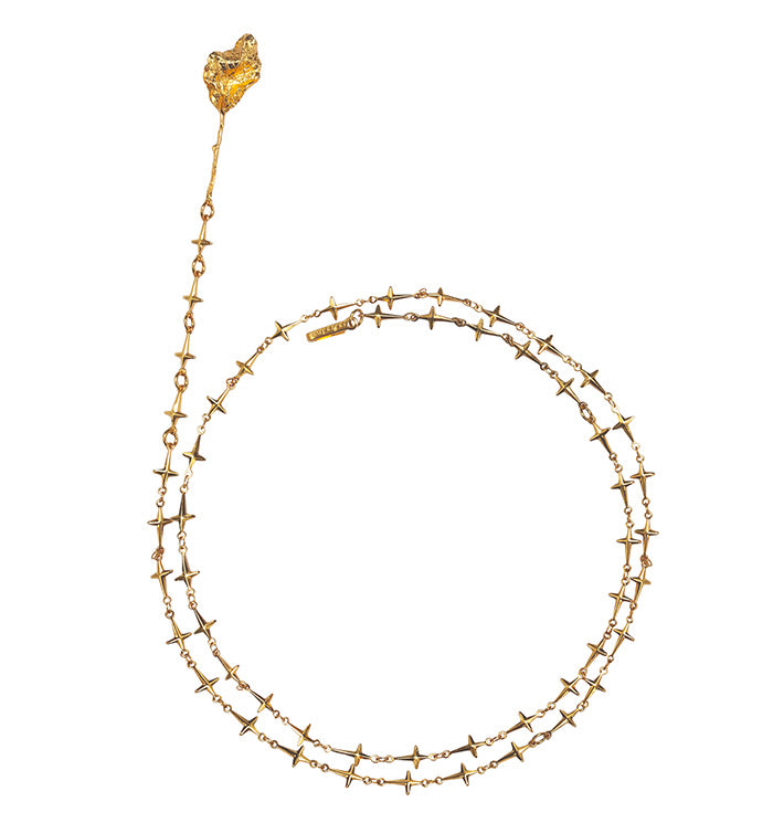 Rose Leaf Gold Choker Necklace