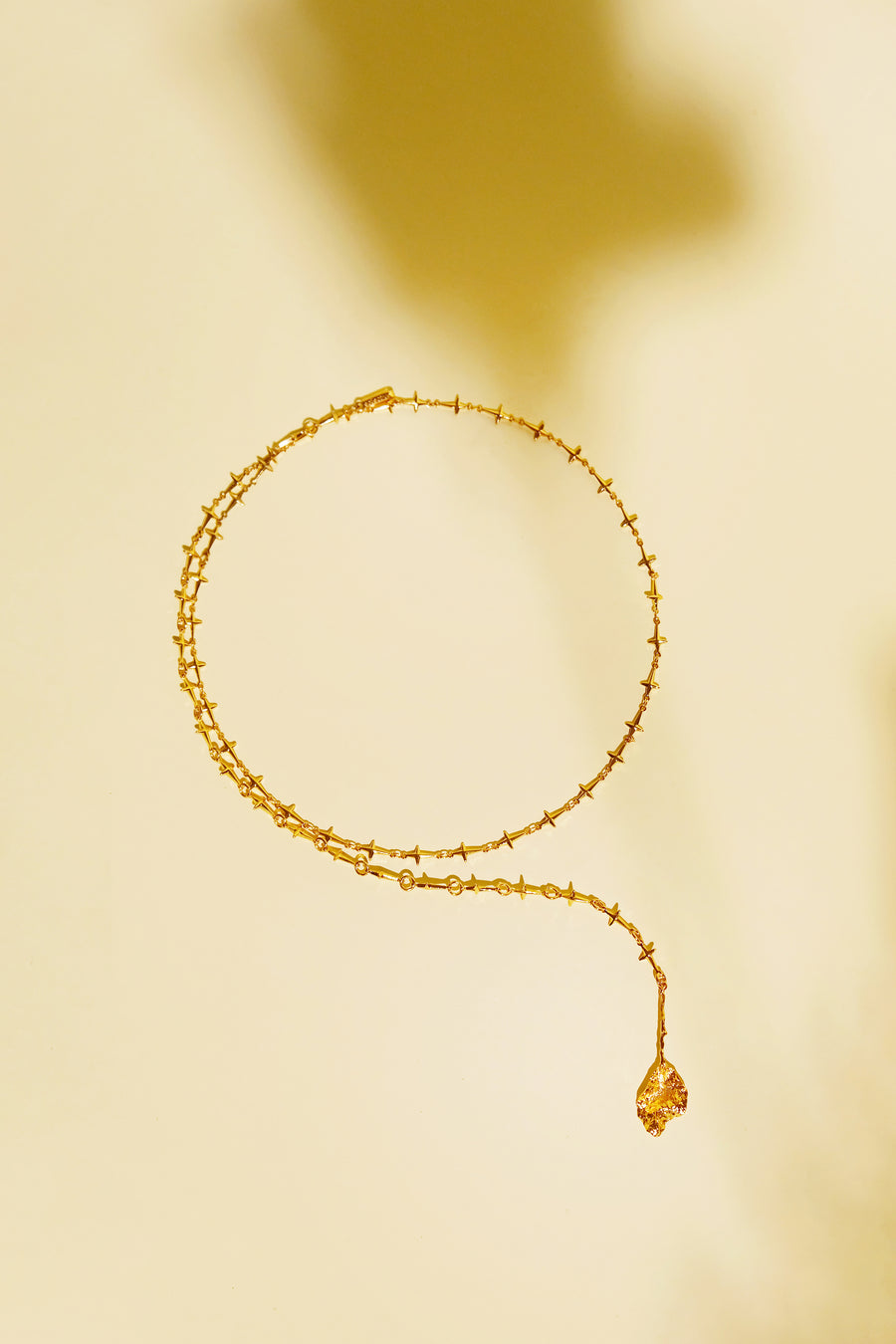 Rose Leaf Gold Choker Necklace