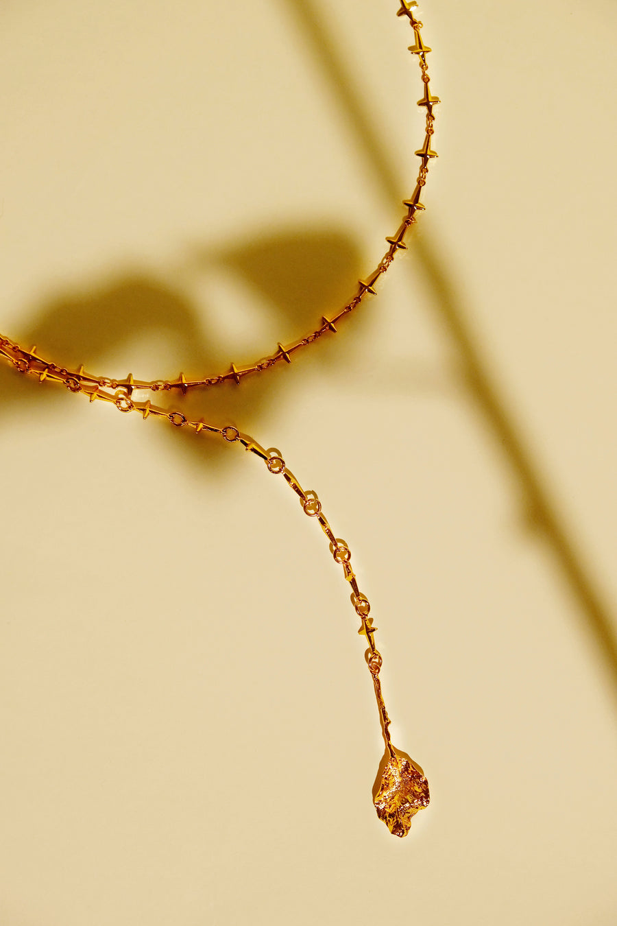 Rose Leaf Gold Choker Necklace