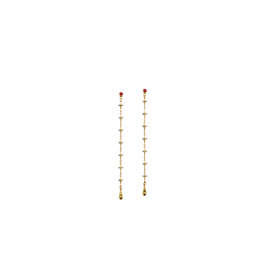 Rose Chain Gold  Earrings